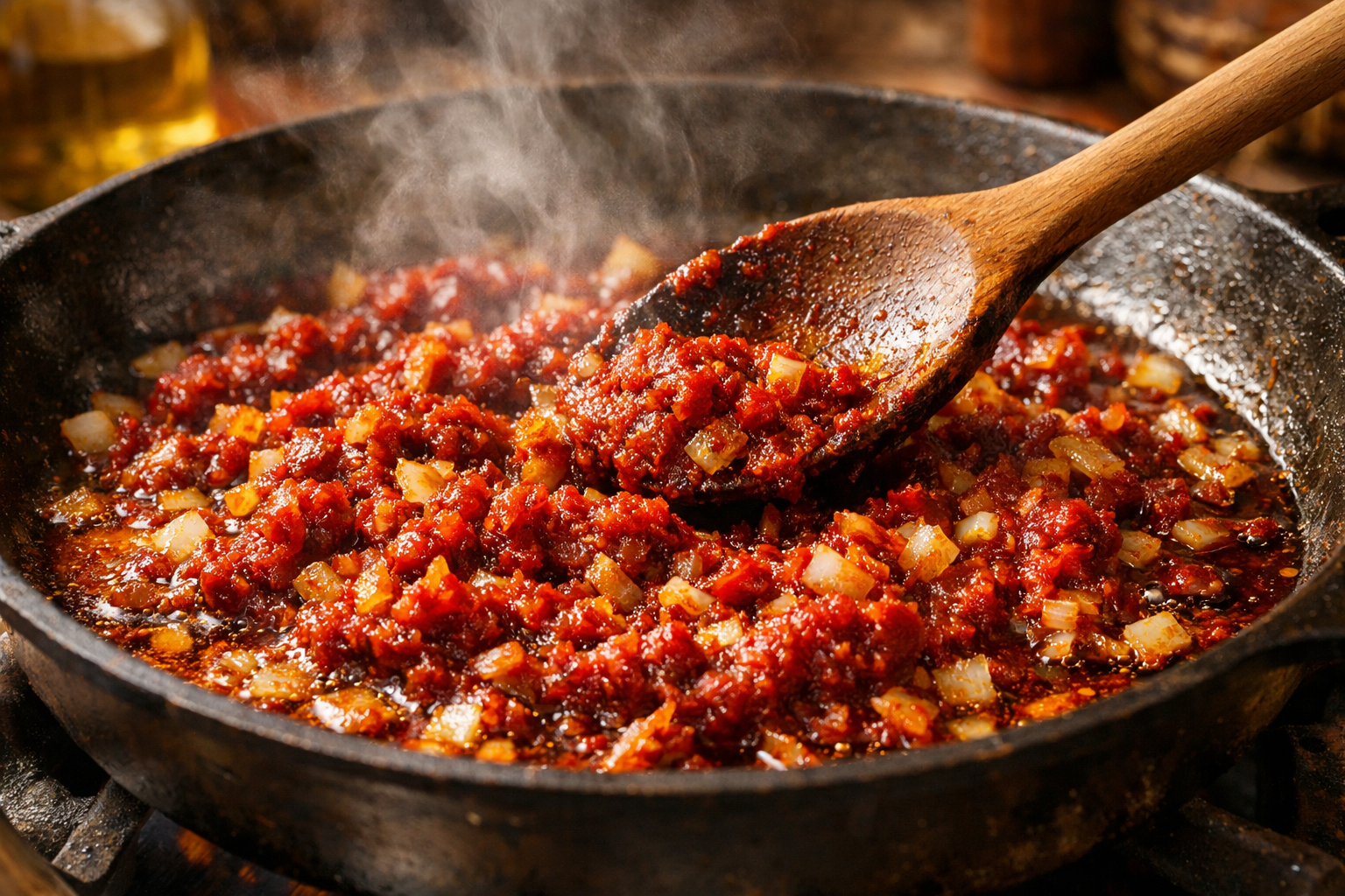 Anadolu yemeklerinin temeli salça ve soğan kavurma tekniği